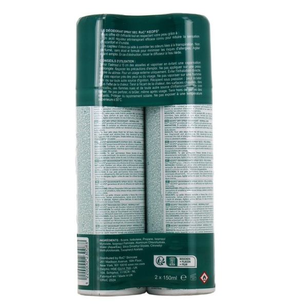 Déodorant Spray Sec 24h Keops - 150 ml
