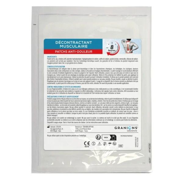 Patchs anti-douleur thermothérapie décontractant musculaire - 5 patchs