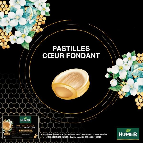 Pastilles Gorge au miel de Manuka actif & Gelée royale IAA 15+ - 16 pastilles