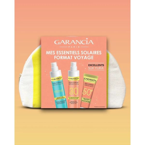 MINI 2025 SOLAR KIT - Fluide Invisible Perfecteur SPF50+ 20 ml, Lait Douceur Invisible SPF30 50 ml, Brume Lactee Fraicheur Express Apres-solaire 50 ml