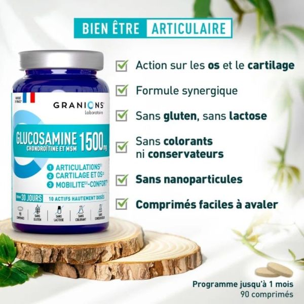 Glucosamine 1500 mg - 90 comprimés
