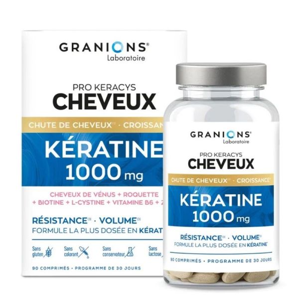 Pro Keracys Kératine 1000 mg - 90 comprimés
