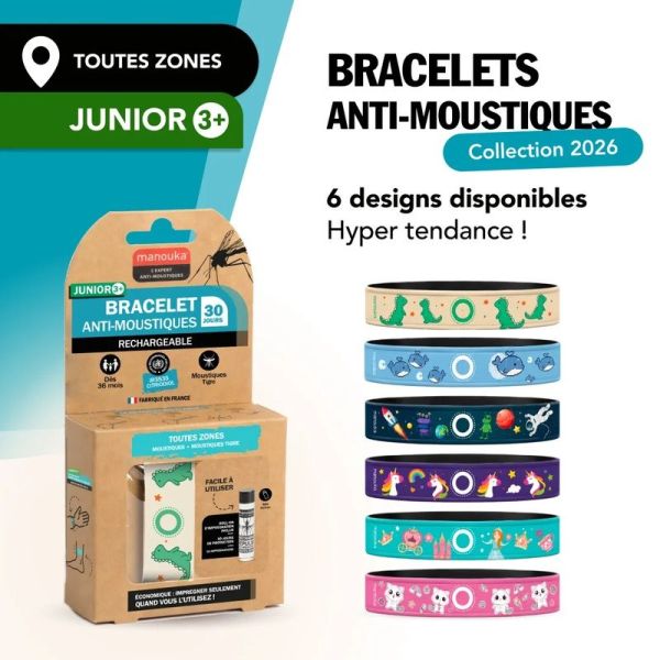 Manouka Bracelet Anti-Moustiques Enfant - Licorne