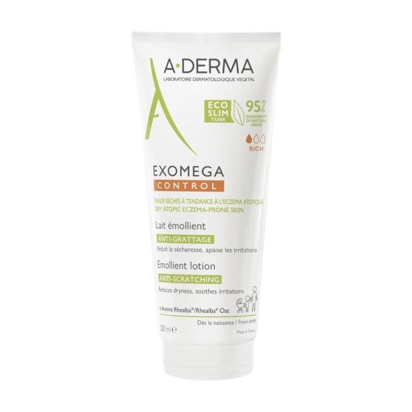 Lait émollient anti-démangeaisons Exomega Control - 200 ml