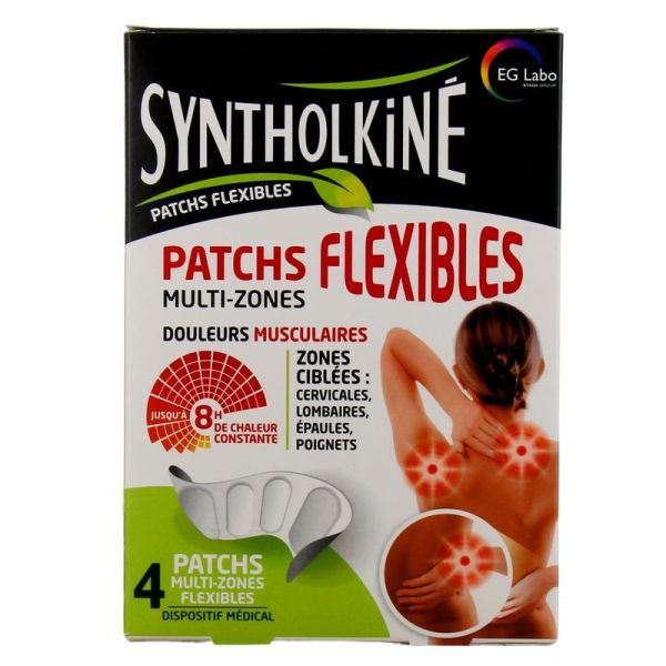 Syntholkiné 4 patchs flexibles multi-zones - 4 patchs