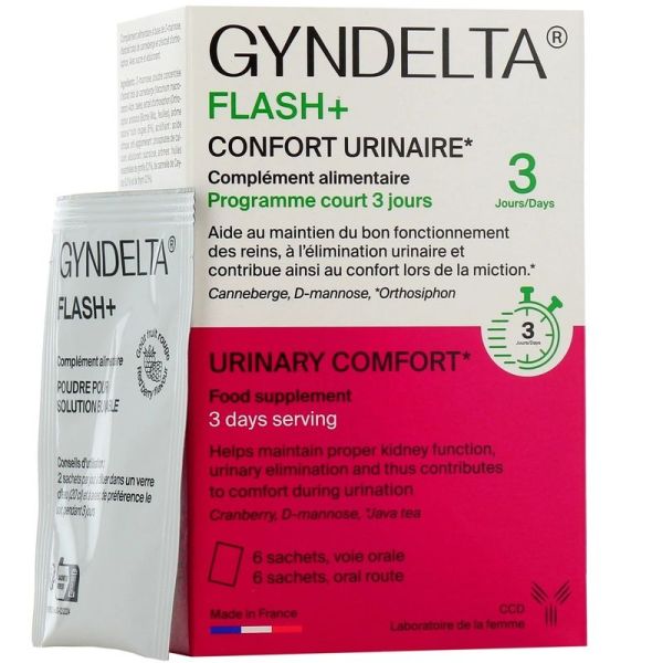 Gyndelta Flash+ Confort Urinaire CCD - 6 sachets