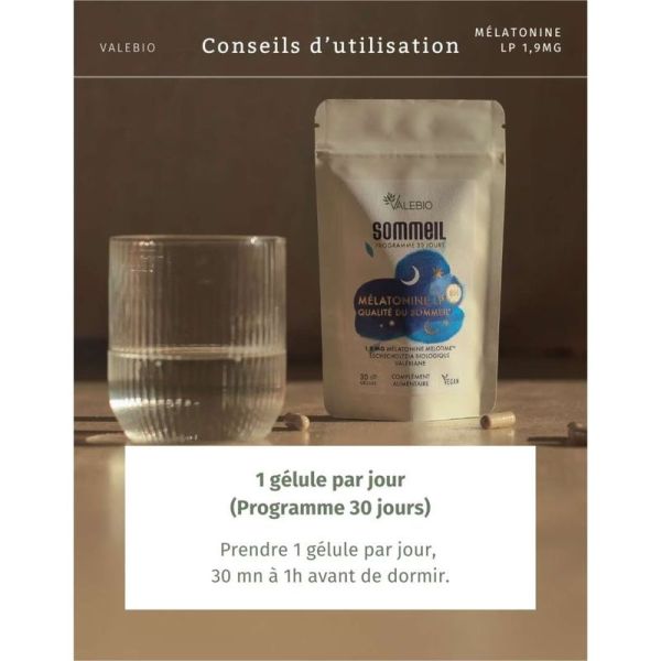 Sommeil - Mélatonine LP - 30 gélules