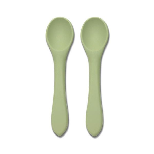 Lot de 2 cuillères en silicone - Vert