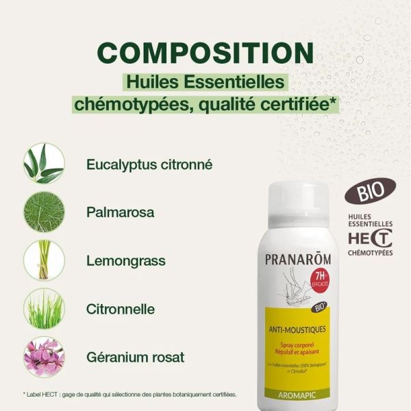 Spray Corporel - Anti-moustiques - Bio - 75 ml