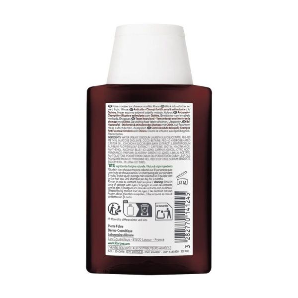 Shampoing fortifiant et stimulant à la Quinine ANTICHUTE - 100 ml