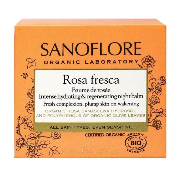 Sanoflore Rosa Fresca Baume Nuit 50Ml