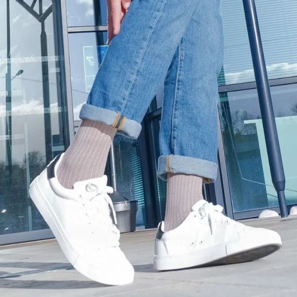 Thuasne Venoflex Fast Lin Chaussettes de Contention Homme Classe 2 - Taille 1 Normal Grège