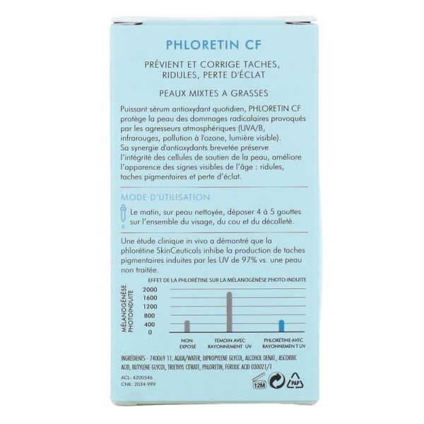 Trousse Routine Anti-Oxydante - Phloretin CF Sérum Rides + Taches 30 ml + Solaire SPF50 Ultra Facial Defense 15 ml Offert