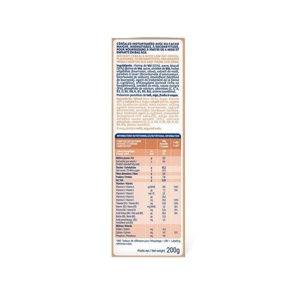Mes Céréales Saveur Cacao - 200 g