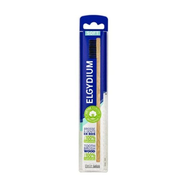 Elgydium brosse à dents Éco-conçue en bois