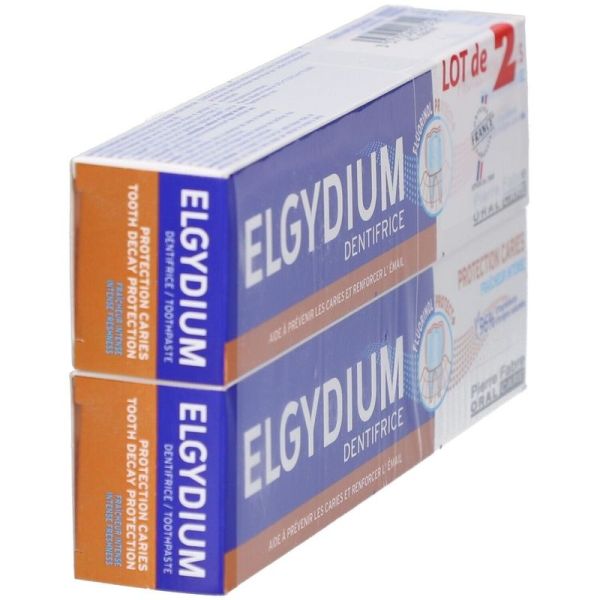 PROTECTION CARIES - Dentifrice Fraîcheur Intense - 2 x 75 ml