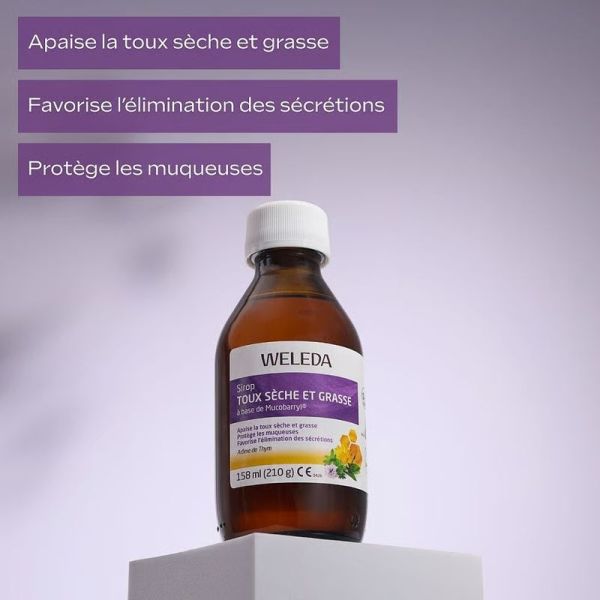 Sirop toux sèche et grasse à base de Mucobarryl - 158 ml