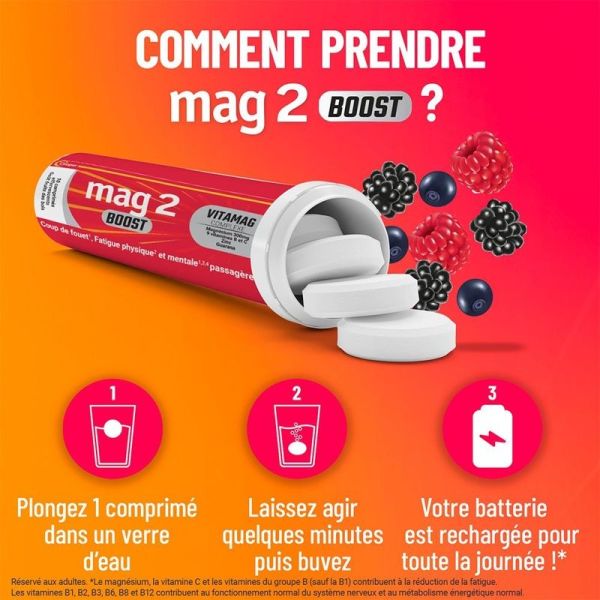 Mag 2 Boost - 20 comprimés