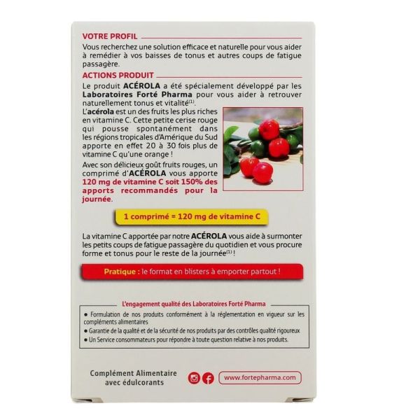 Acérola Comprimés à Croquer - 36 comprimés