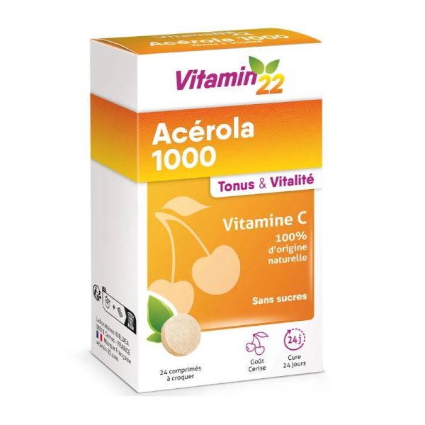 Vitaminapos22 Acerola 1000 Vit C Cpr24