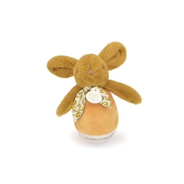Veilleuse bébé musicale Culbuto - ocre - 16 cm