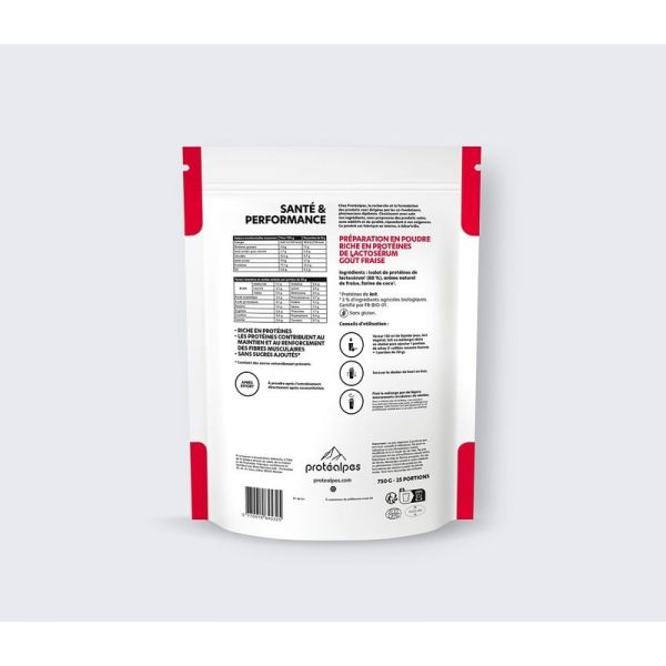 Whey protéine Sans sucres ajoutés - Fraise - 750 g