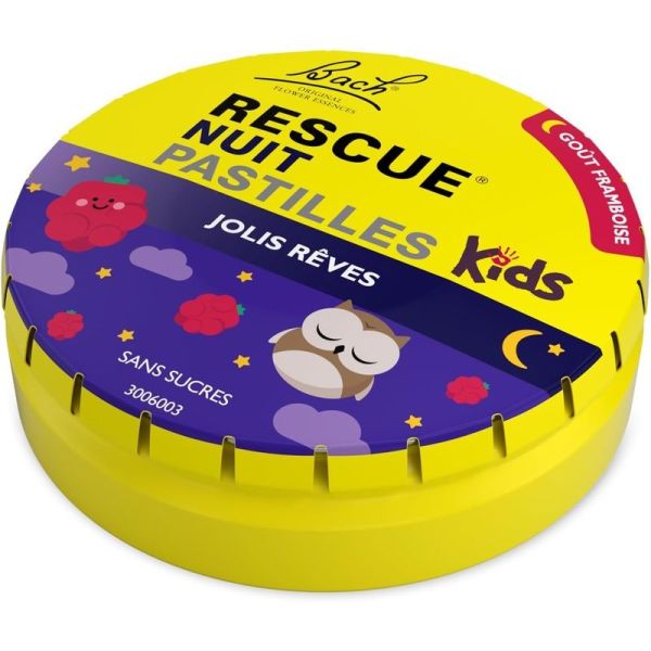Fleur de Bach Pastilles - Nuit Kids Framboise - 50 g