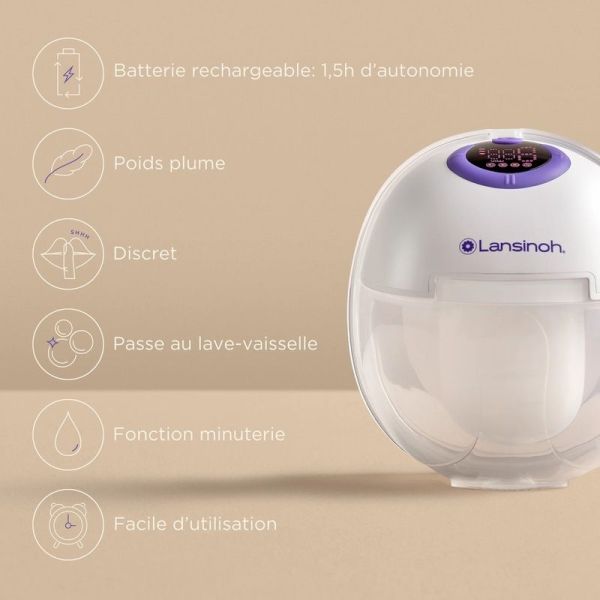 Lansinoh Tire-Lait Mains Libres Double