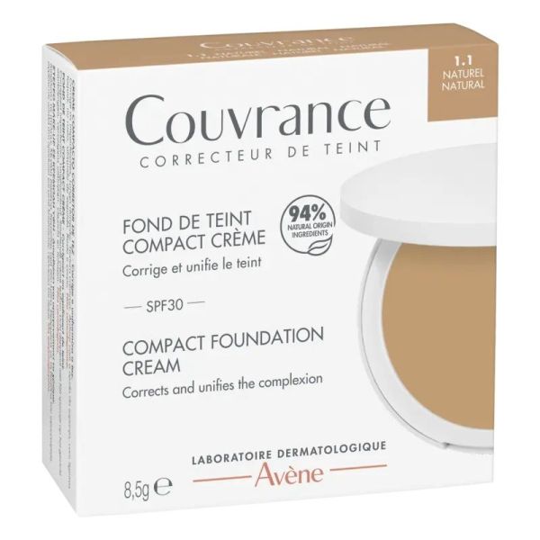 Fond de teint compact creme 1.1 Naturel - 8,5 g
