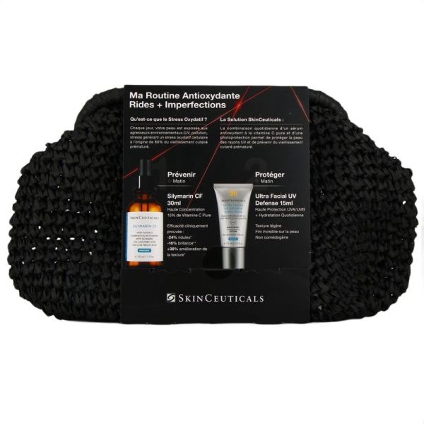 Trousse Routine Rides & Imperfections - Sérum Silymarin CF Antioxydant 30 ml, Crème Solaire SPF50 Visage Offerte 15 ml