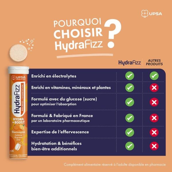 Hydra +Boost - 16 comprimés effervescents