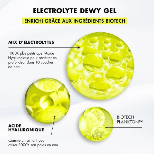 Electrolyte Dewy Gel 100H Gel Hydratant Visage AQUASOURCE+ - 100 ml