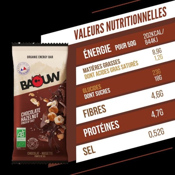 Energy Bars Chocolate - Hazelnut - 50 g