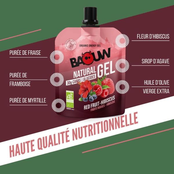 Energy Gels Red Fruits - Hibiscus - 85 g