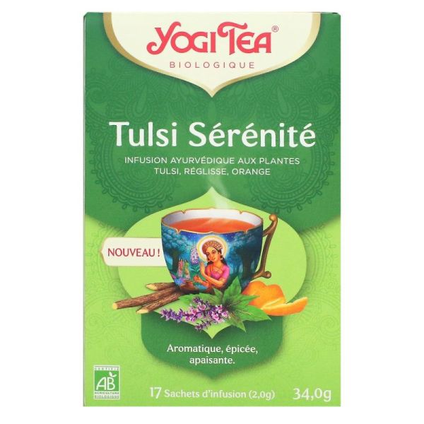 Tulsi réglisse orange sérénité bio infusion ayurvedique 17 sachets