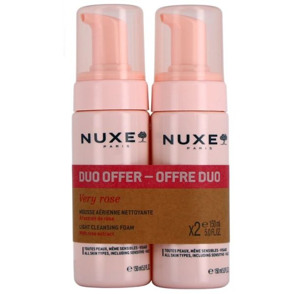 Mousse Aérienne Nettoyante VERY ROSE - Duo - 2 x 150 ml