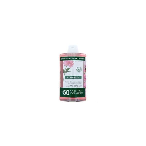 Shampooing Apaisant et Anti-Irritant Pivoine Bio - 2 x 400 ml