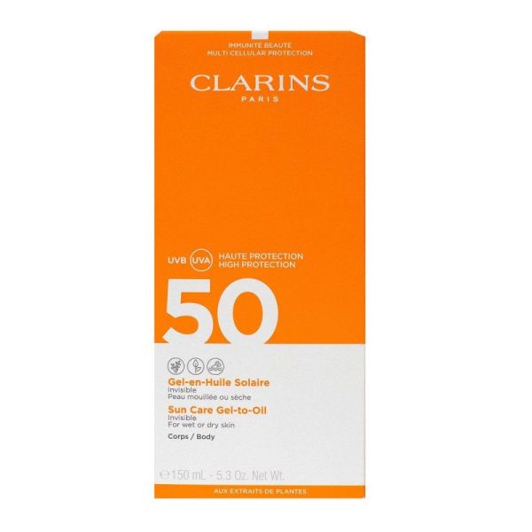 Gel-en-huile solaire corps UVA/UVB50 150ml