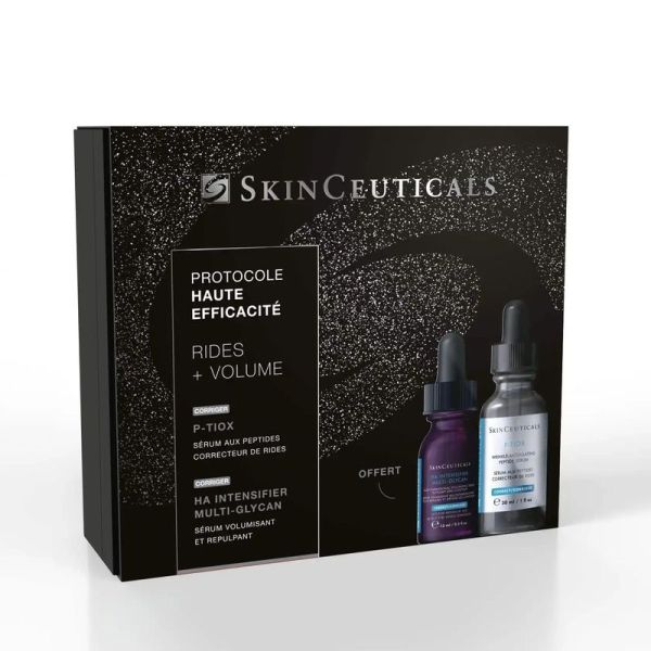 Coffret Rides + Volume - P-Tiox Sérum peptides 30 ml + HA Intensifier Multi-Glycan sérum 15 ml offert