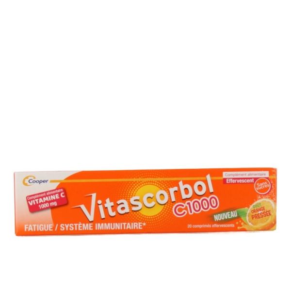 Vitascorbol Vitamine C 1000 - 20 comprimés effervescents
