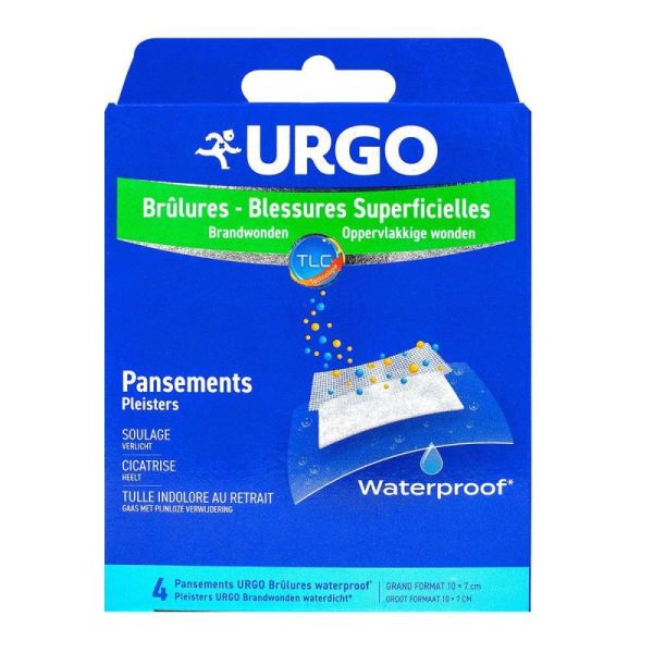 Urgo Brulure Waterproof Gm Bte 4