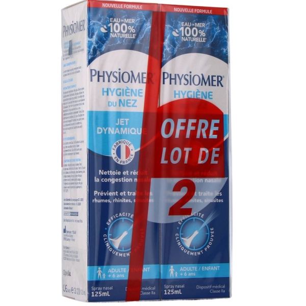 HYGIENE DU NEZ - Spray Nasal Jet Dynamique - Adultes et Enfants - 2 x 125 ml