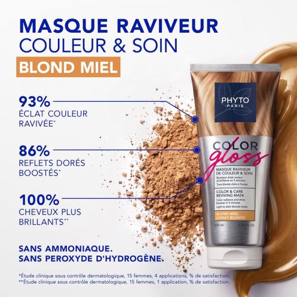 Masque Raviveur de Couleur et Soin COLOR GLOSS - Blond Miel - 200 ml