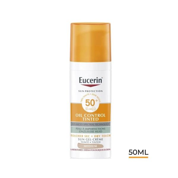 Gel-Crème Toucher Sec Teinté SPF 50+ SUN OIL CONTROL - 50 ml