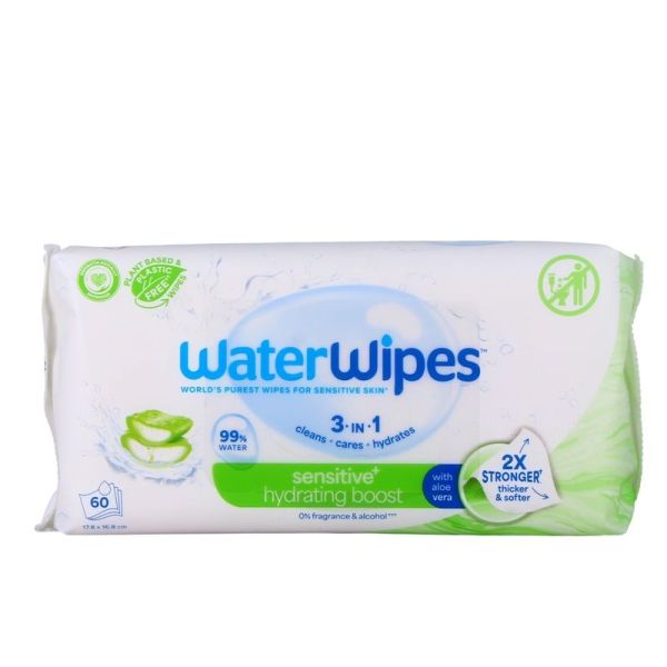 Lingettes hydratantes - Aloé vera - 60 unités