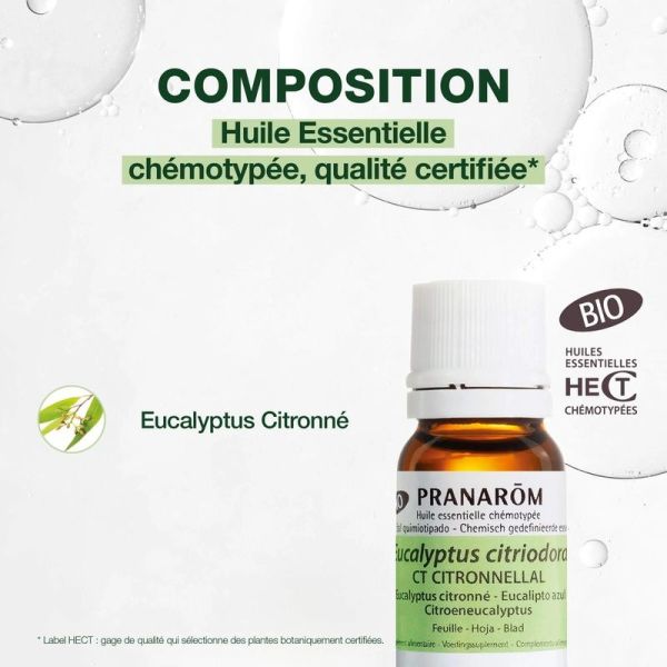 Huile Essentielle d'Eucalyptus citronné - Bio - 10 ml