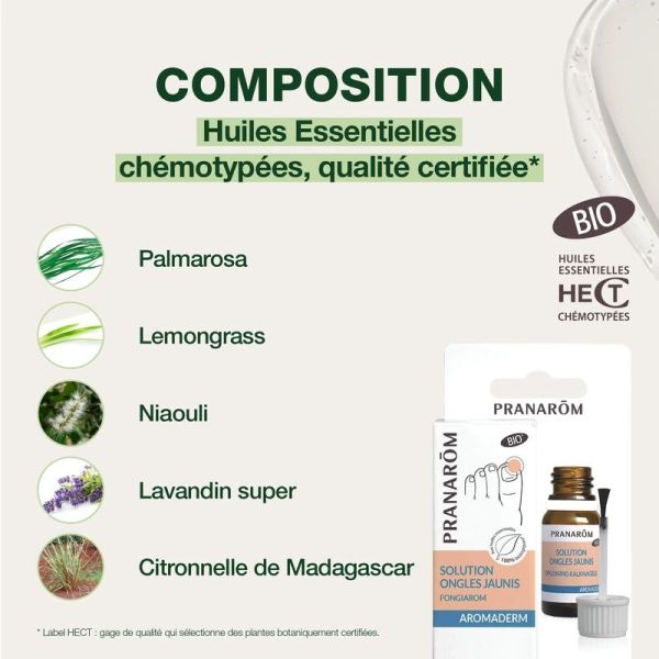 Solution ongles jaunis Bio - 10 mL