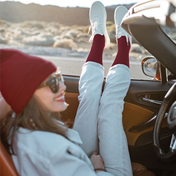 Chaussettes de Contention Mixte Naturel Soie - Classe 2