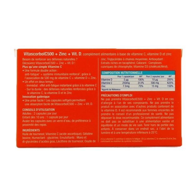 Vitamine C 500 mg - 24 comprimés à croquer