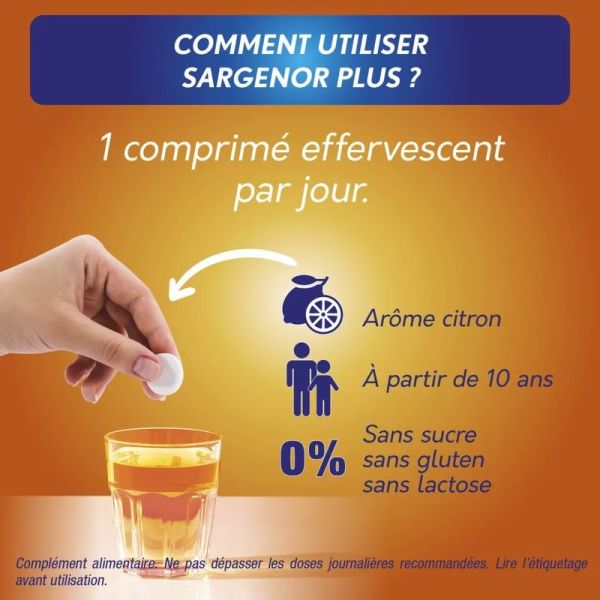 Sargenor Plus comprimes effervescents - 14 comprimes